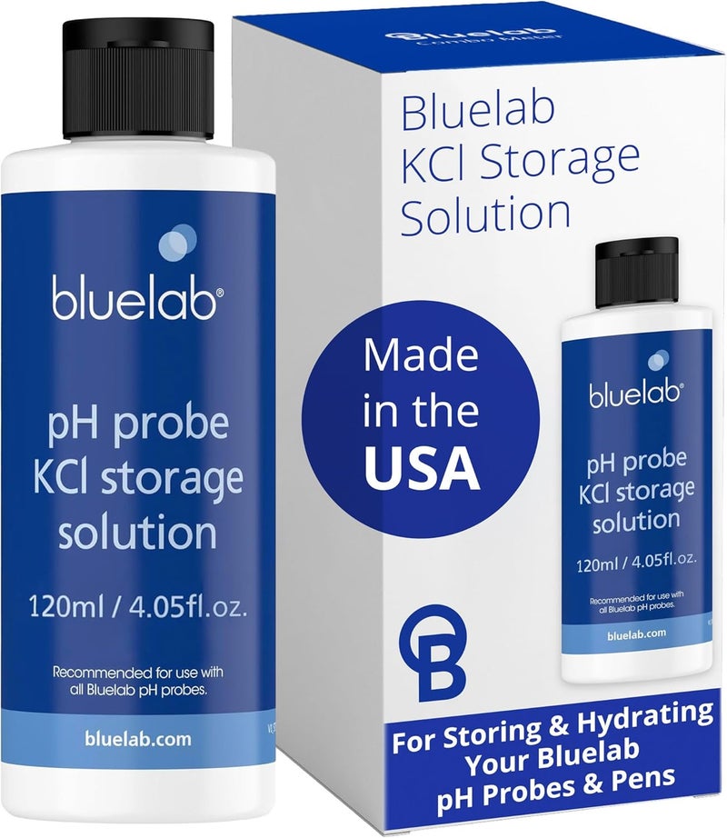 bluelab KCl Storage Solution for pH Probes and Pens, for Maintaining, Hydrating, and Storing pH Meters, Made in The USA (120ml / 4.5 fl. oz) - Image 1